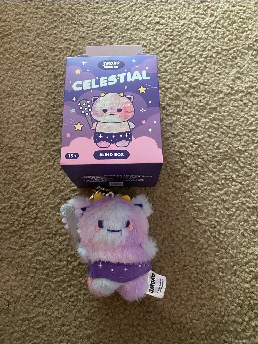 Smoko Friends Celestial Plush Keychain - Purple Multicolor